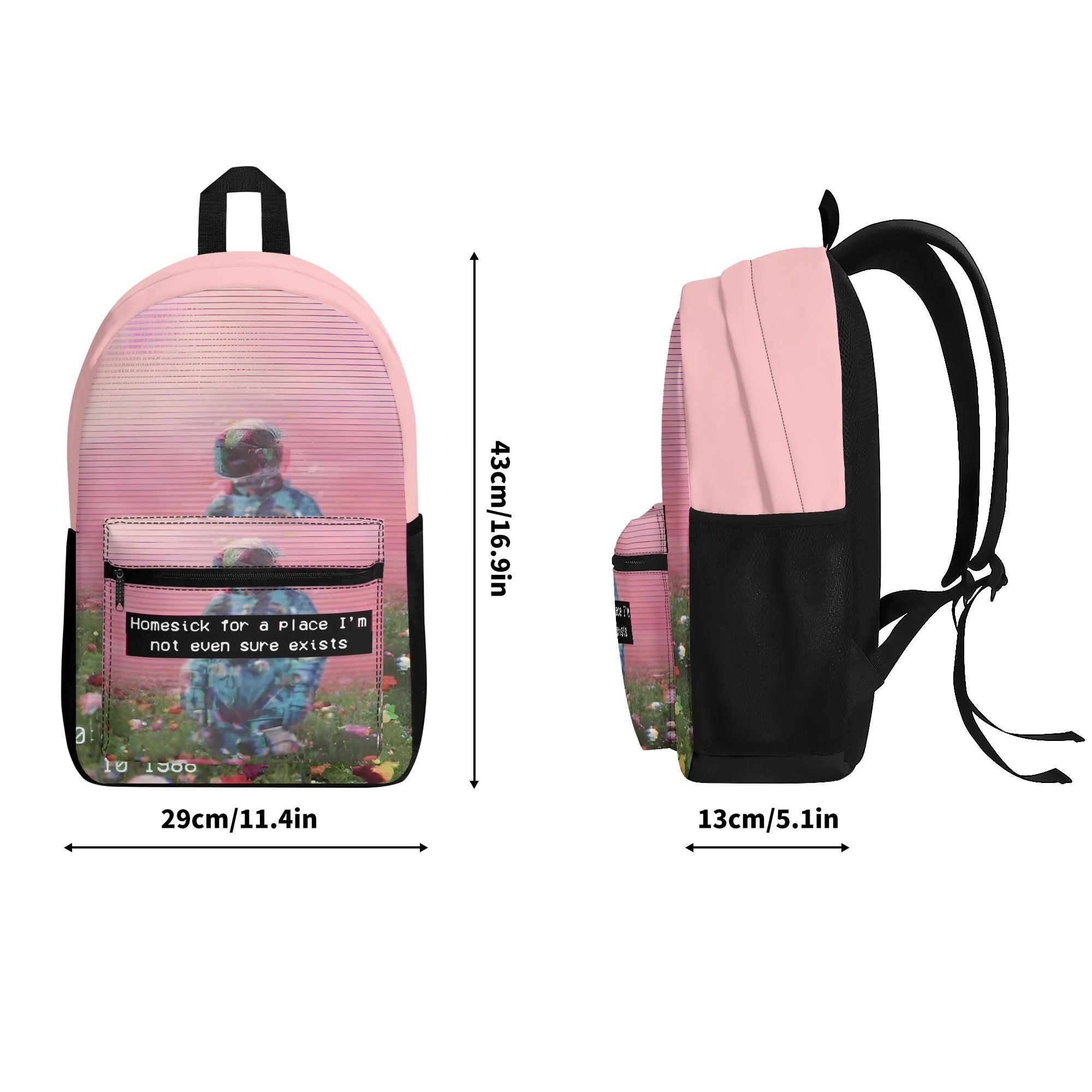 BoundTo - Vintage Backpack: Durable Polyester, Multi-Pocket Design for Everyday Comfort & Style