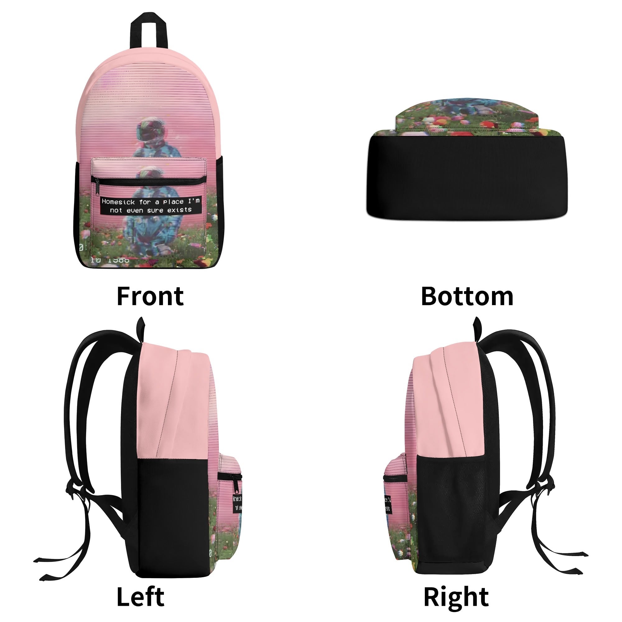 BoundTo - Vintage Backpack: Durable Polyester, Multi-Pocket Design for Everyday Comfort & Style