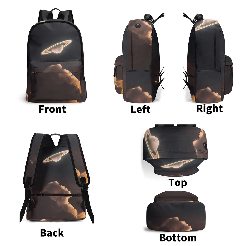 AtomicCrash - Premium 17 Inch PU Leather School Backpack - Spacious, Durable & Convenient for Students