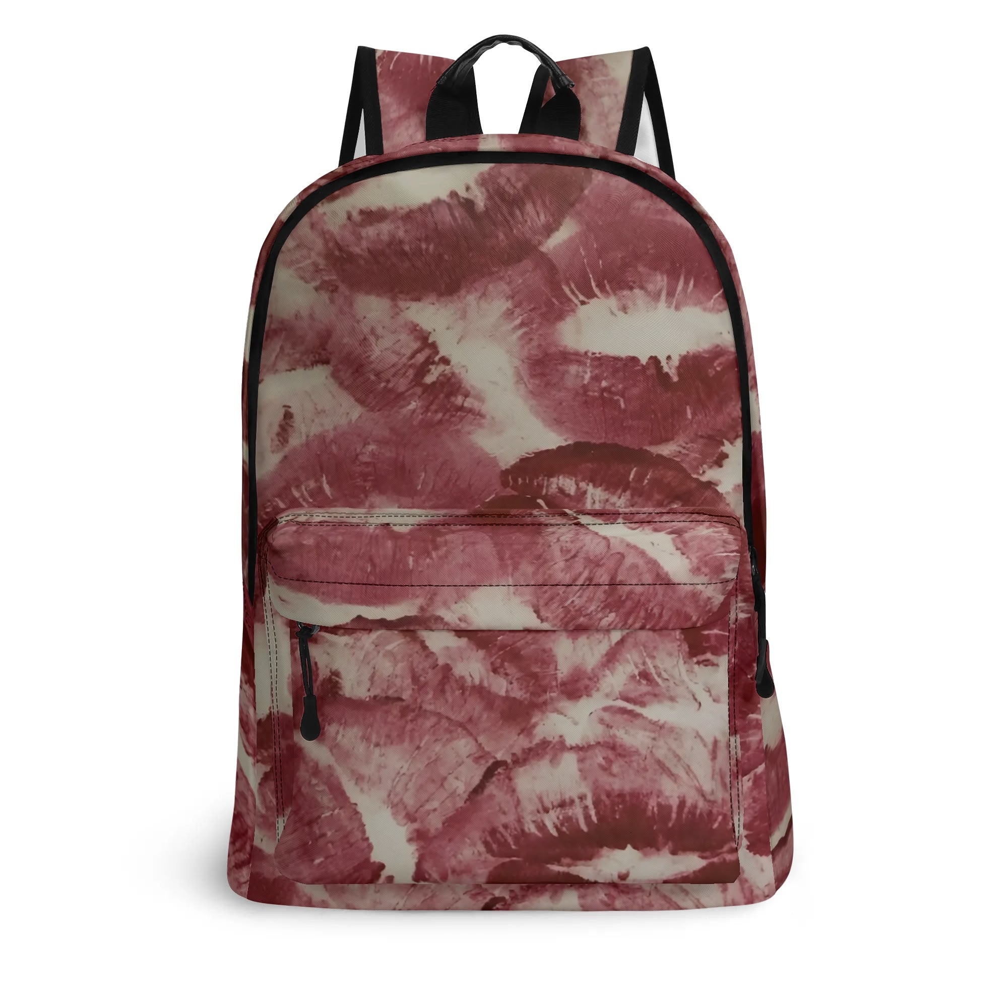 KissGoodLuck - High-Quality PU Leather Backpack - Spacious Inside Bag & Easy Access with Adjustable Straps & Front Pocket