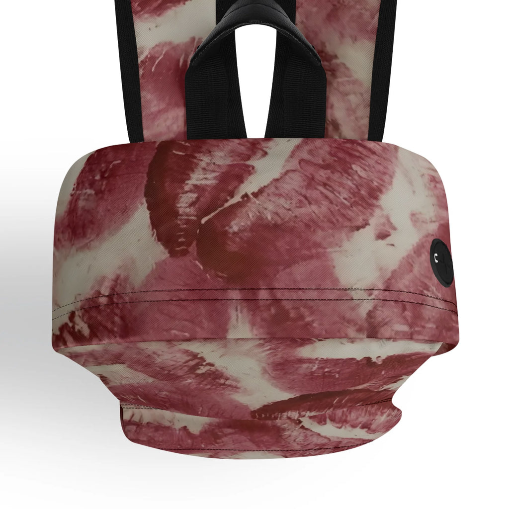 KissGoodLuck - High-Quality PU Leather Backpack - Spacious Inside Bag & Easy Access with Adjustable Straps & Front Pocket