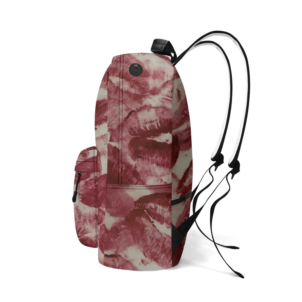 KissGoodLuck - High-Quality PU Leather Backpack - Spacious Inside Bag & Easy Access with Adjustable Straps & Front Pocket