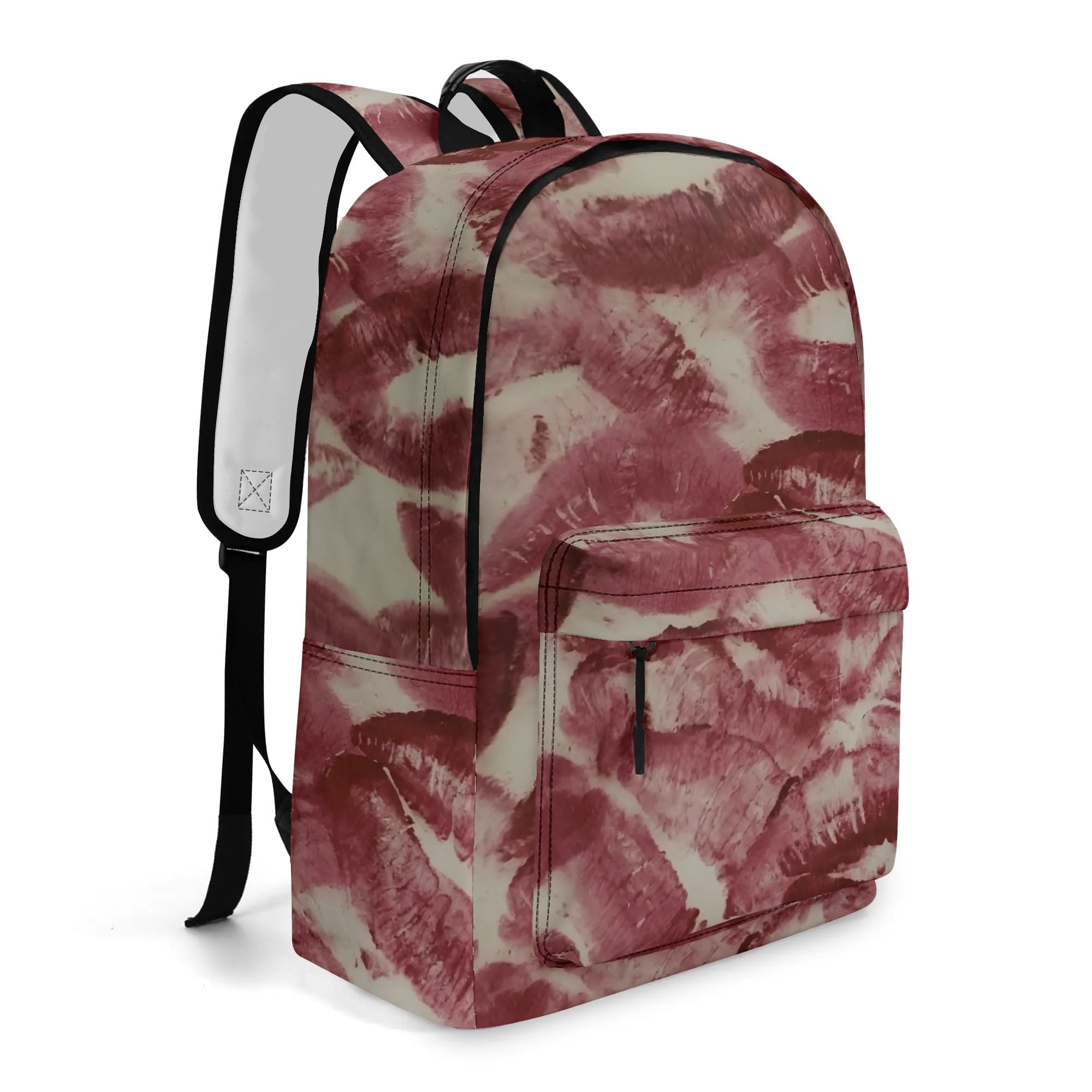 KissGoodLuck - High-Quality PU Leather Backpack - Spacious Inside Bag & Easy Access with Adjustable Straps & Front Pocket