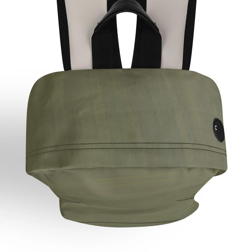 NaturalDisaster - Waterproof 17 PU Leather Backpack: Convenient for Students with Front Zipper Pocket & Side Bottle Holders
