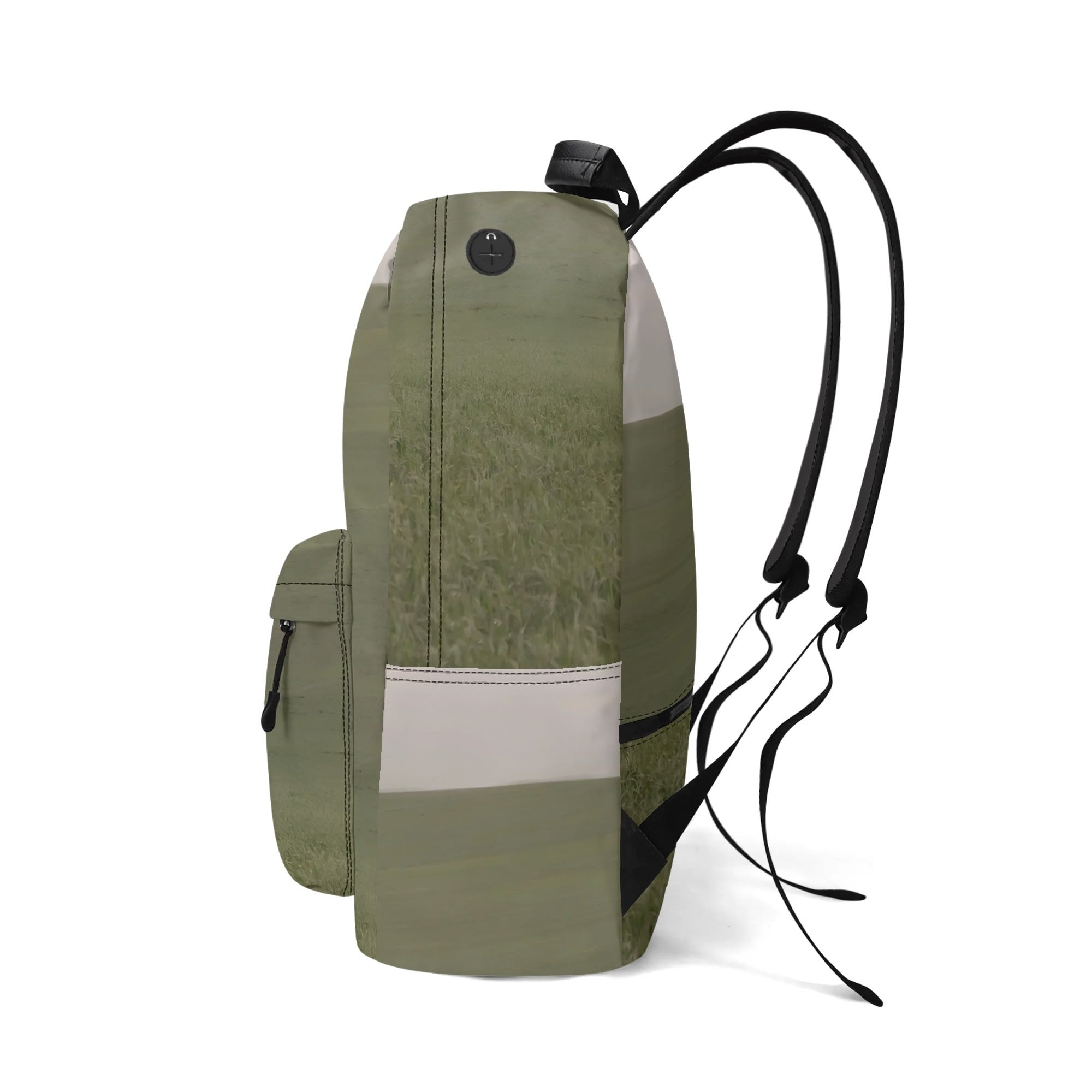 NaturalDisaster - Waterproof 17 PU Leather Backpack: Convenient for Students with Front Zipper Pocket & Side Bottle Holders