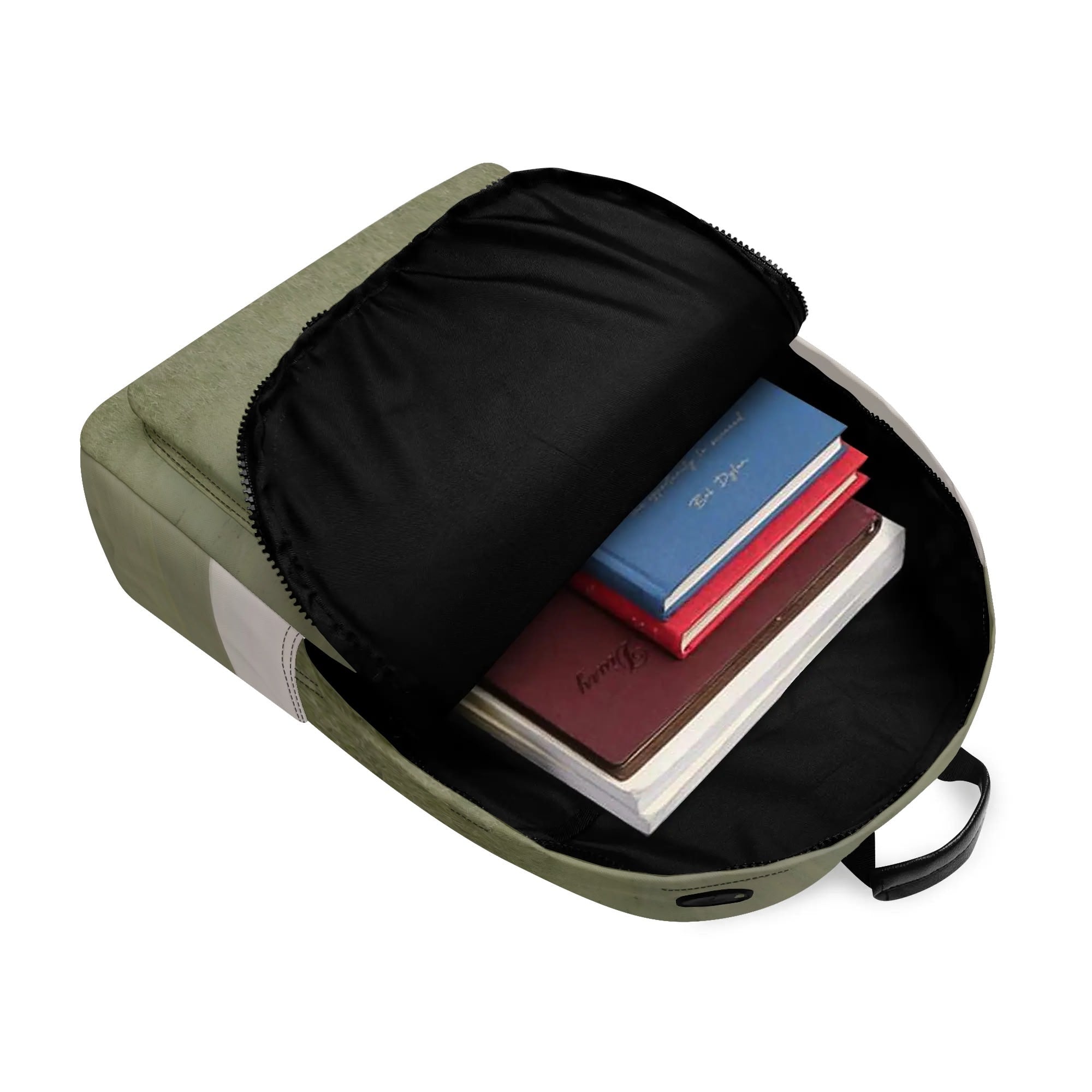 NaturalDisaster - Waterproof 17 PU Leather Backpack: Convenient for Students with Front Zipper Pocket & Side Bottle Holders