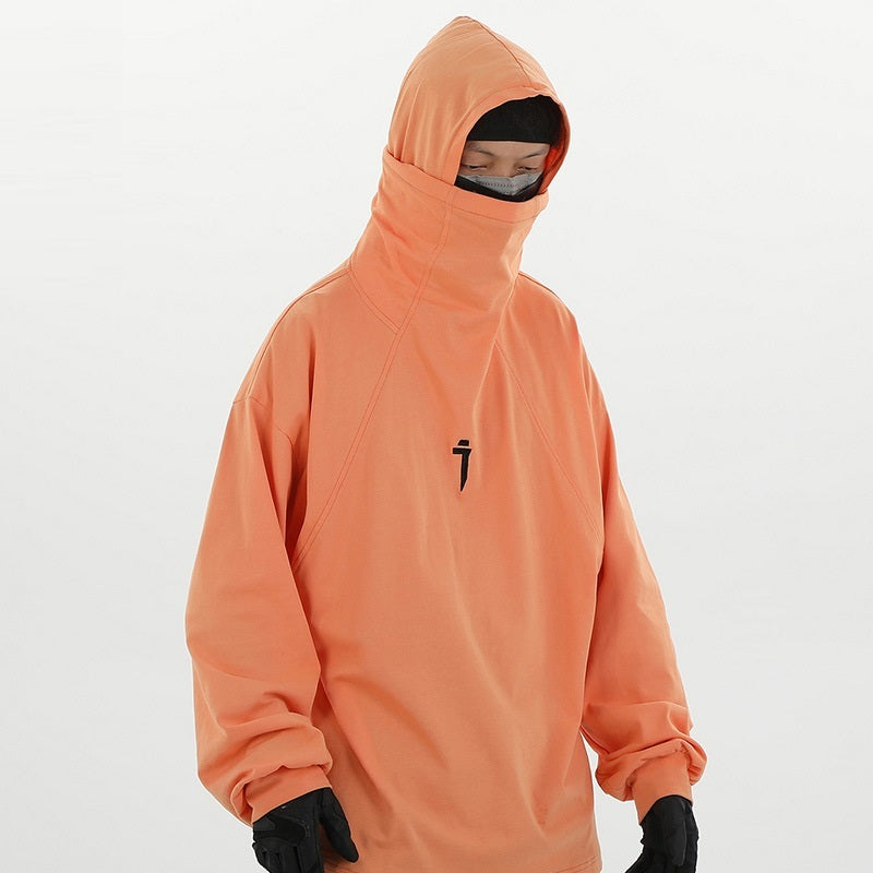 Cyber Turtleneck Hooded Ribbon Sweater
