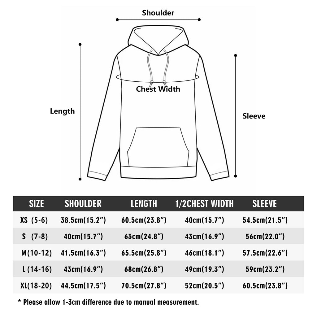 OutWestGuardian - Youth Fashion Choice: Personality All-Over Printed Sweatshirt with Front Pocket & Elastic Cords