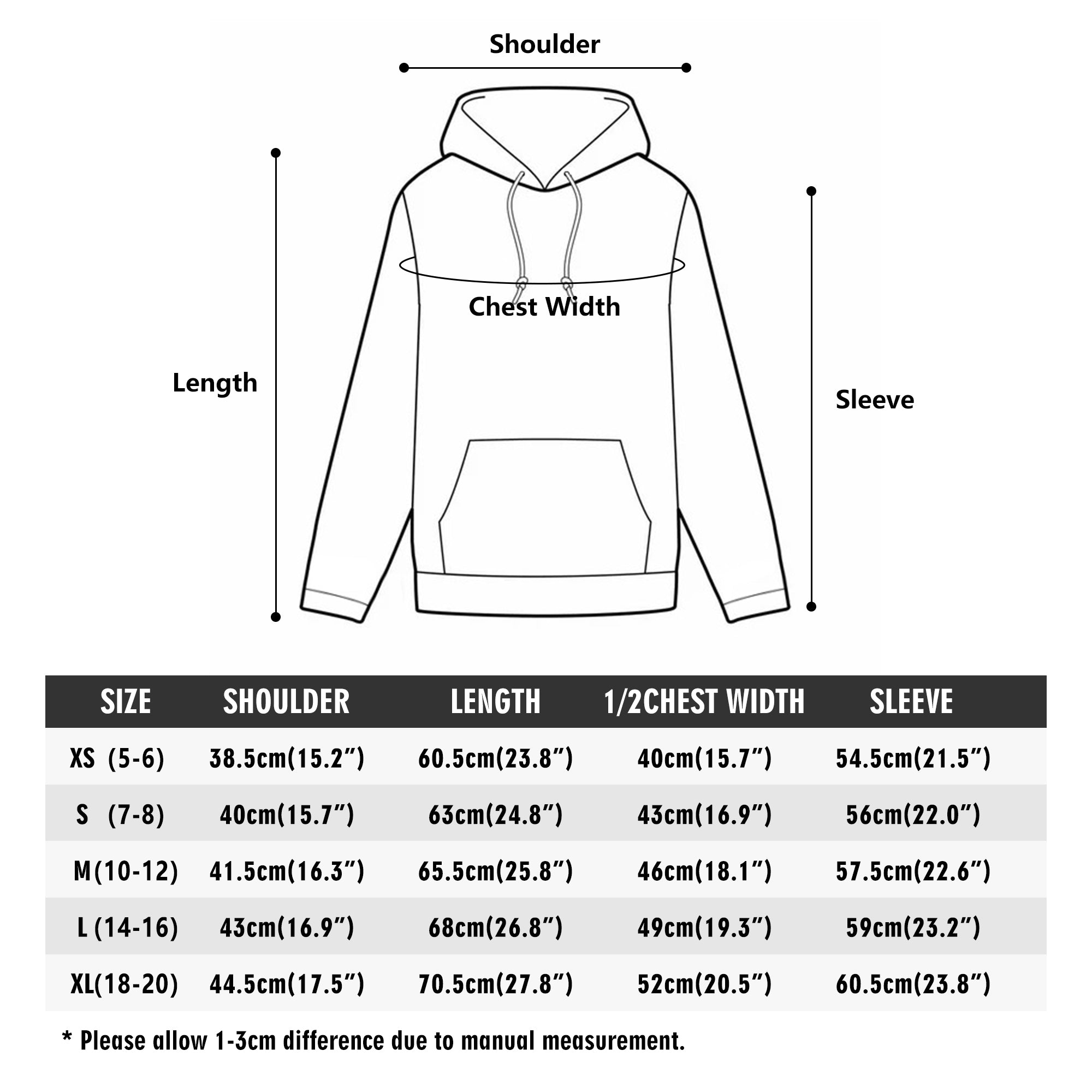 OutWestGuardian - Youth Fashion Choice: Personality All-Over Printed Sweatshirt with Front Pocket & Elastic Cords