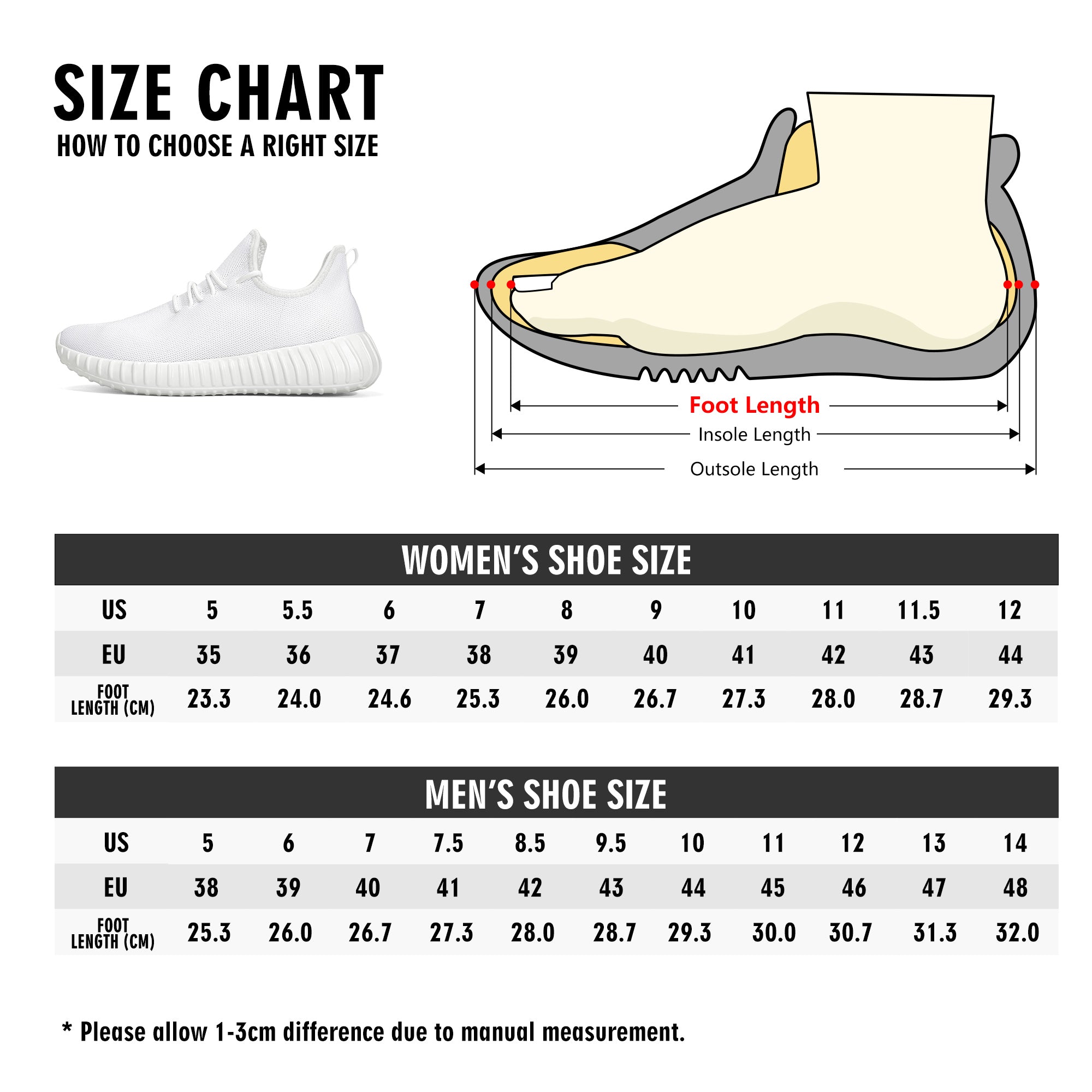 GOOD LUCK KISS - MD Outsole & Removable EVA Insole - Sneakers with Exceptional Support & Comfort