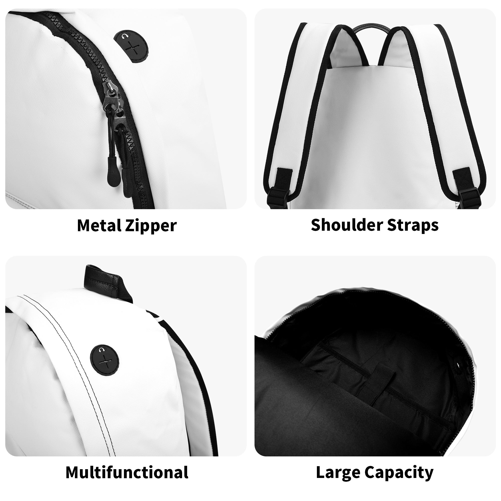 AtomicCrash - Premium 17 Inch PU Leather School Backpack - Spacious, Durable & Convenient for Students