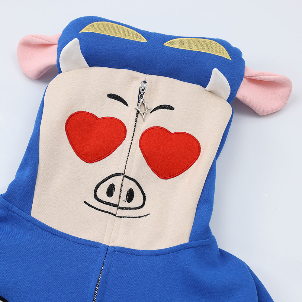 Masked Motor Moo Hoodie