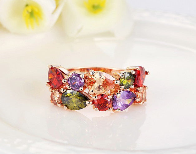 Rainbow Attack Zircon rings
