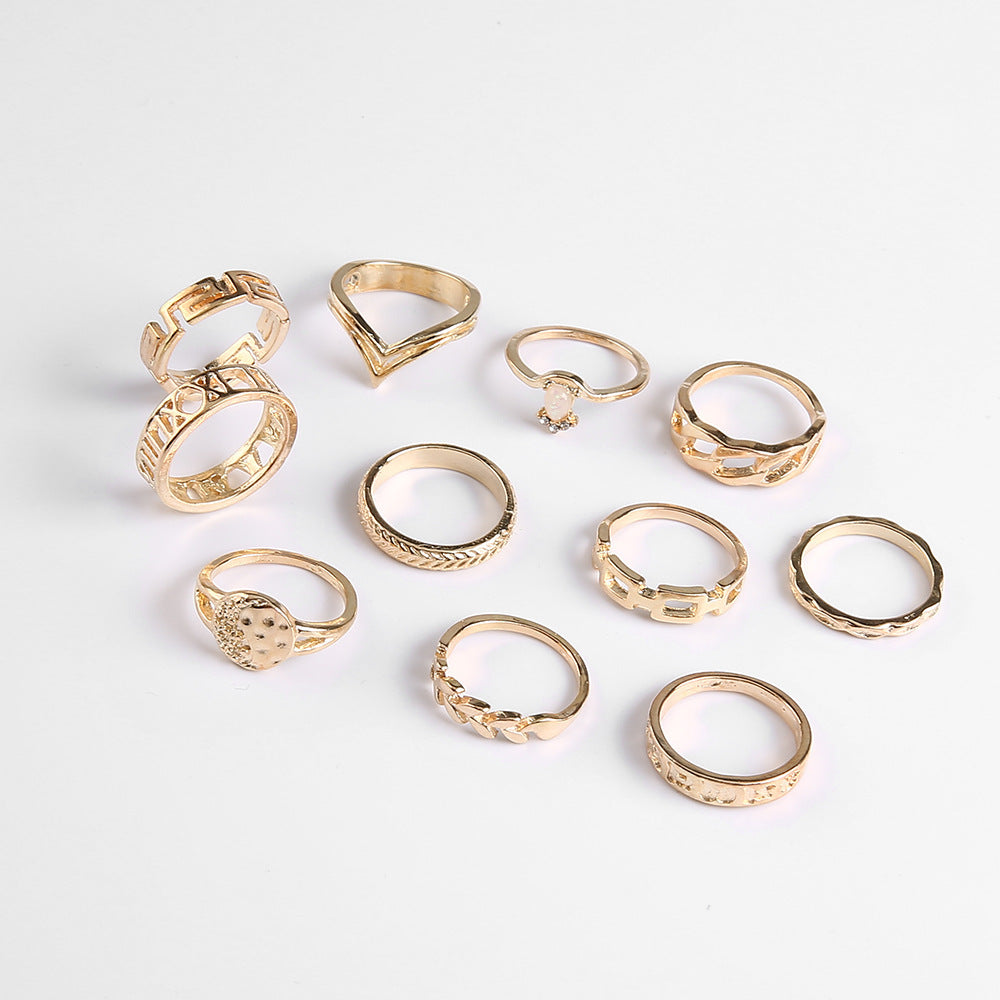 Leaf Crown Geometric Articulation 6 Piece