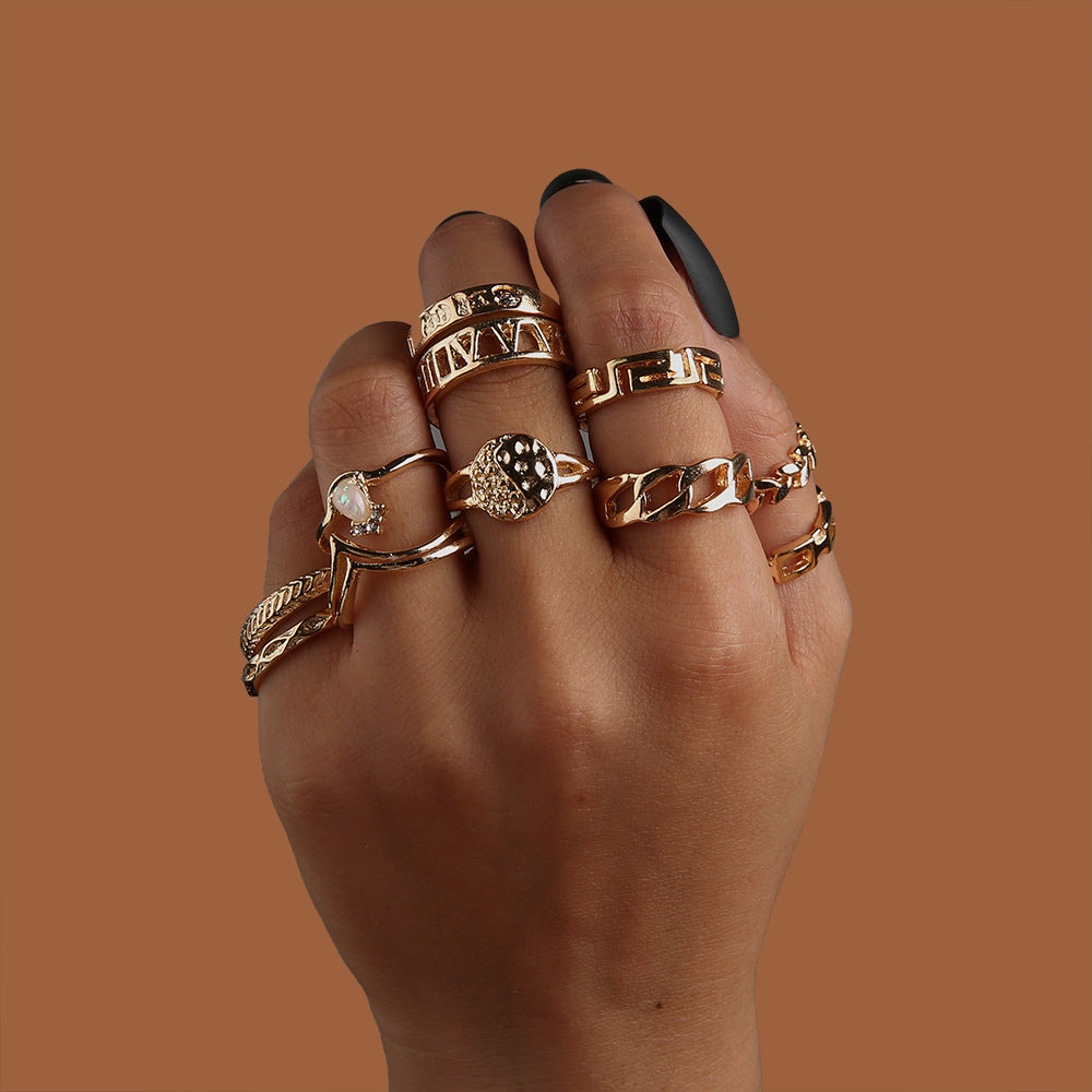 Leaf Crown Geometric Articulation 6 Piece