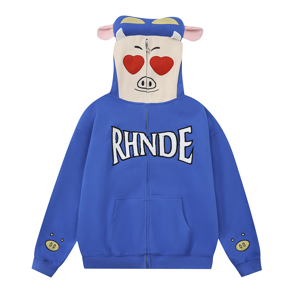 Masked Motor Moo Hoodie