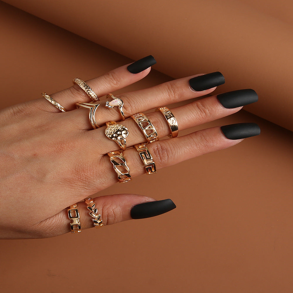Leaf Crown Geometric Articulation 6 Piece