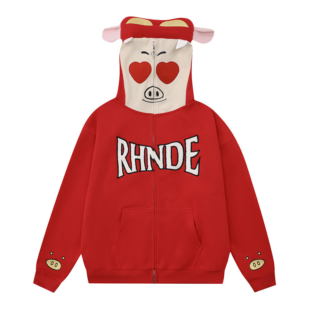 Masked Motor Moo Hoodie