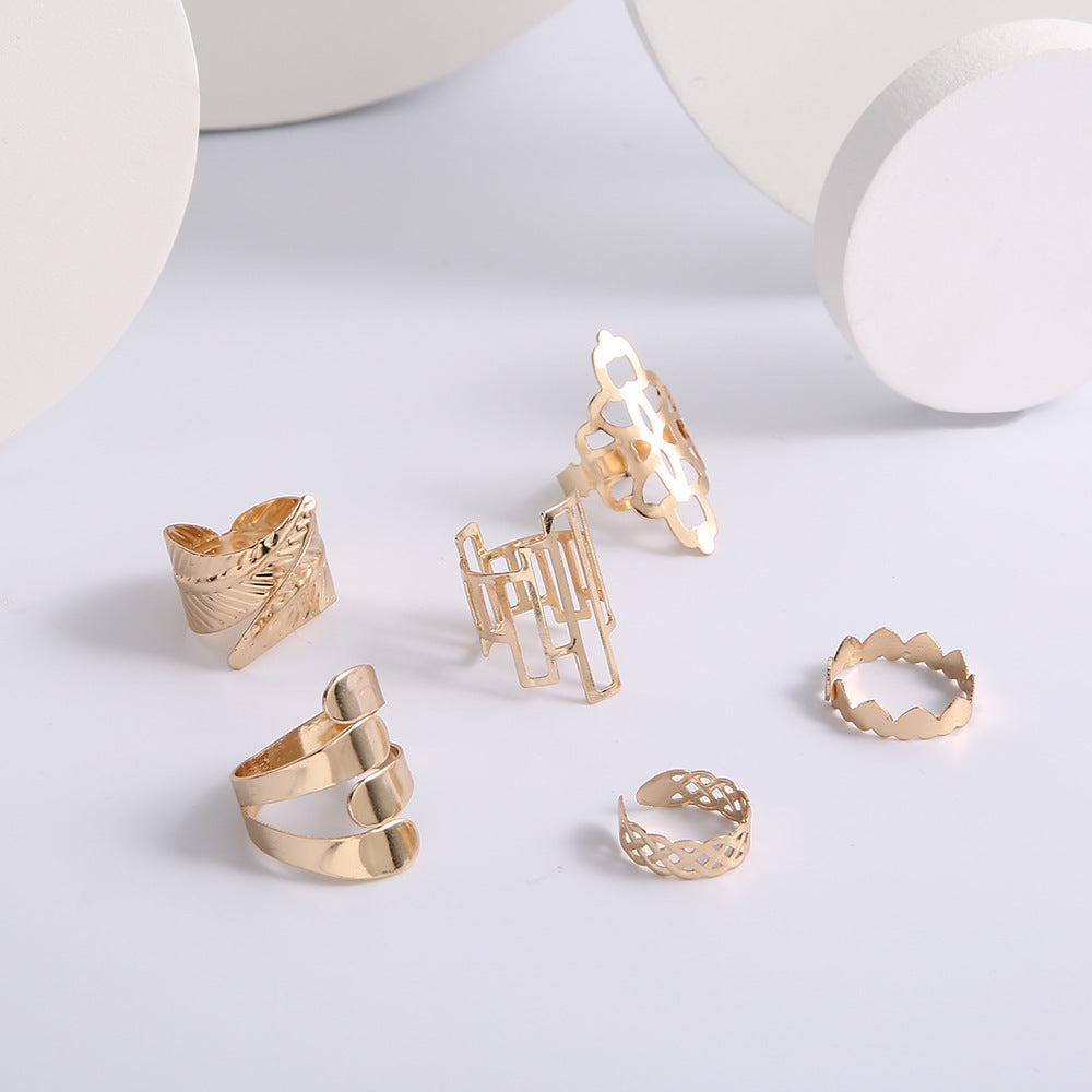 Leaf Crown Geometric Articulation 6 Piece