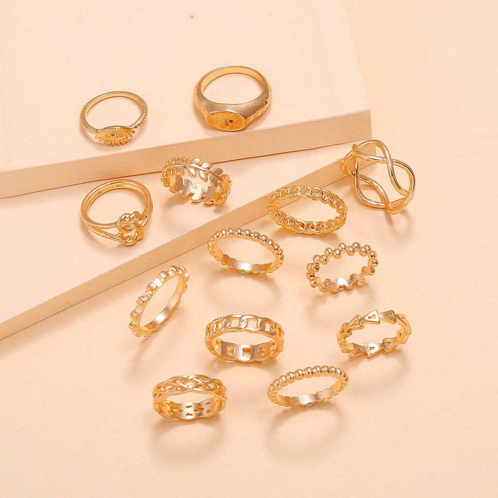 Leaf Crown Geometric Articulation 6 Piece