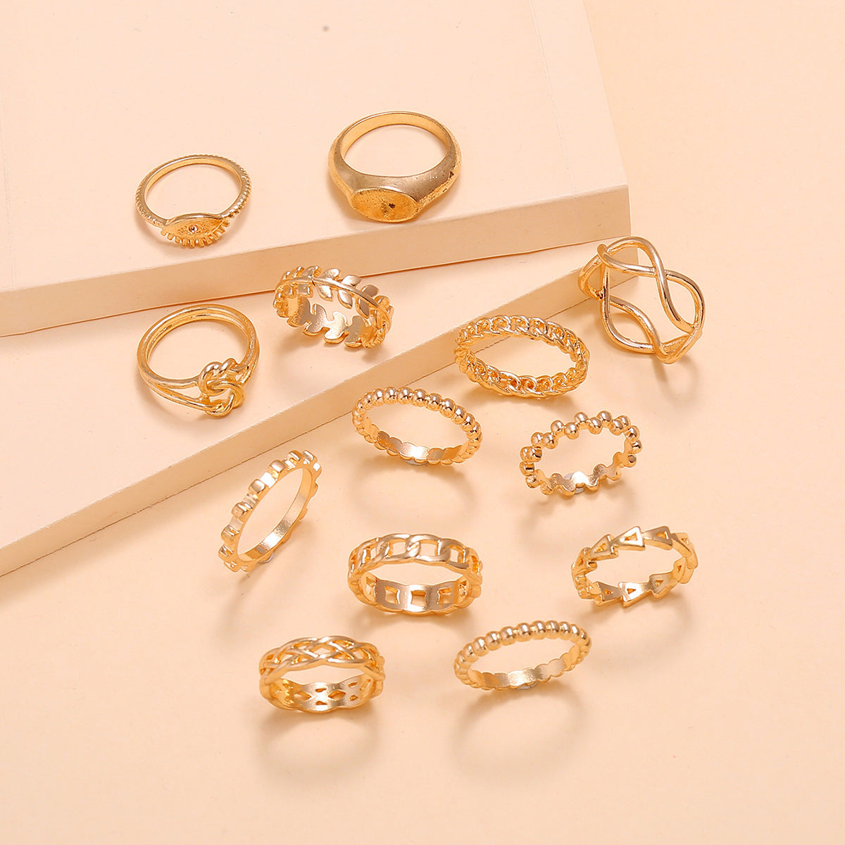 Leaf Crown Geometric Articulation 6 Piece