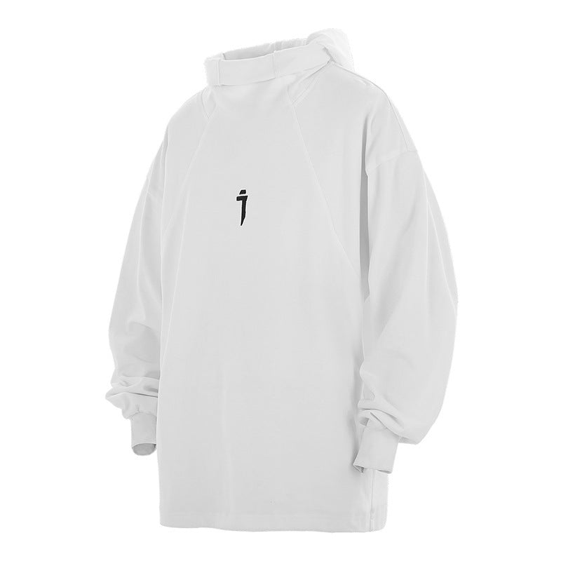 Cyber Turtleneck Hooded Ribbon Sweater